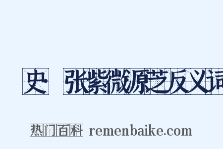桯史·张紫微源芝反义词是什么意思的图片